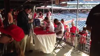 Delmon Young/Justin De Fratus Signing Autographs