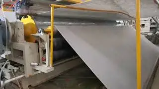 Porduction line of geocomposite membrane with two layers geotextile