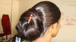 How to: Big Hair Bun With Long & Medium Hair | Easy & Simple Hair Bun Making Trick | Basic Hair Bun.