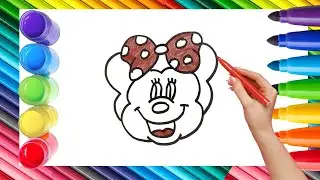 How To Draw cute Mickey Mouse Drawing, Painting & Coloring For Kids and Toddlers_ Child Art 🐋🌈🎨