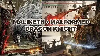 Malformed Dragon Knight and Maliketh, the Blackblade Boss fight #maliketh #malformeddragonkight
