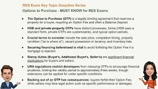 ACE your RES Exam - Everything you need to know about Option to Purchase