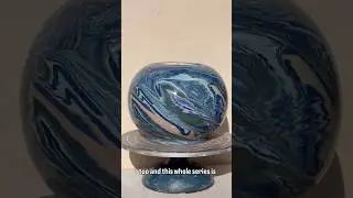 Making a vase using all my blues! #clay