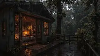 Slow Gentle Rain at a Hidden Cabin in the Woods 🌧️🌲 | Deep Sleep Sounds