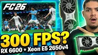 🎮 RX 6600 + Xeon E5 2650v4 rodando FC26 &mdash; Teste Completo em 2025! (FPS Real)
