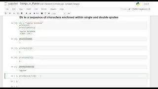 Python String Basics in Jupyter Notebook