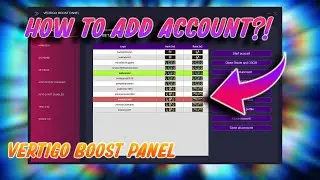 Vertigo Boost Panel - How To Add Accounts