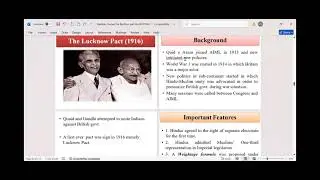 The Lucknow Pact (1916) ideology and constitution of Pakistan  BS NURSING