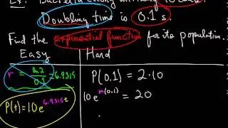 Section 1.7.3 Exponential Functions are determined by the Doubling Time/Half-Life and Initial Value
