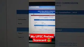 My UPSC Prelims marks 😎 Watch till the End 🔥 #exam #prelims2025 #upsc #marksheet