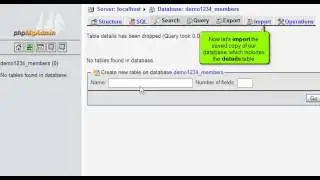 Importing databases and tables with phpMyAdmin (Flipper Host)