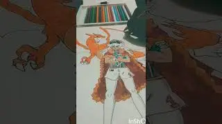 Charizard master leon🗿#past champions#drawing #oldies #pokemon #foryou