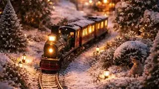 Toy Train Adventure Through Snowy Forest | Cinematic Winter Visual