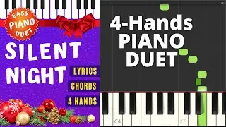 Silent Night I 4 Hands Christmas Easy Piano Duet Sheet Music for Beginners Kids Adults