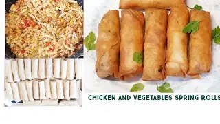 Ramadan Special Chicken And Vegetables Spring Rolls/ Chinese Rolls Recipe
