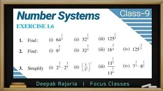 Maths Class 9 Ex 1.6 Q1, Q2, Q3 ( Number Systems) Ncert Book | Exponents and Powers Class 9
