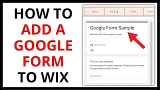 How to Add Google Form to Wix [QUICK GUIDE]