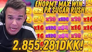Enormt Max Win P&aring; Sugar Rush! | Danske Gambling Highlights #5