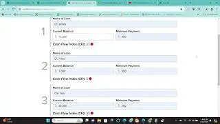 Eliminate Debt- Cash Flow Index Calculator
