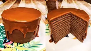 Chocolate Pancake Cake 🍫 G&acirc;teau aux Pancakes au Chocolat #chocolate