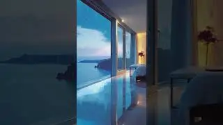 Beautiful Mediterranean Villa View with Rain for Sleep & Relaxation