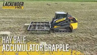 Lackender by ECS Hay Bale Accumulator Grapple Skid Steer Attachment