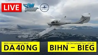 MSFS 2020 | VFR across the Eastfjords of Iceland | DA 40 NG | IVAO