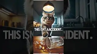 This Cat Knocks Things Over On Purpose