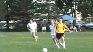 mel playing soccer