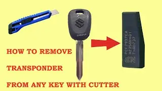 How to Remove Transponder from Key with cutter For  converting to Flip Key or For Replacing Key body