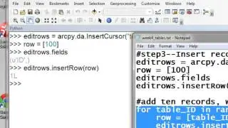 1) Creating Tables Using Arcpy Scripting