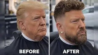 Donald Trump Getting a Haircut (AI)
