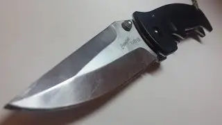 Состояние CRKT Crawford Kasper после 41 удара по сварной кольчуге