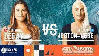Johanne Defay vs. Tatiana Weston-Webb - Quarterfinals, Heat 1 - Vans US Open 2017 (W)