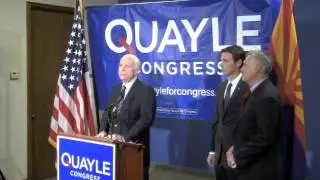Rep. Quayle Press Conference with Sen. McCain and Sen. Kyl - Part 1