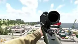 Arma Reforger m40a5 headshot at 900m, slight downward angle