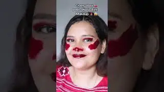 💄🍒*Cherry Red* Peel off Lip Tint💄❤️🔥Makeup😱😝 #shorts #ytshorts #peelofflipstick #viralmakeup
