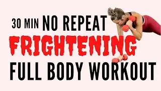 FRIGHTENING (not really) Full Body Workout with Dumbbells!