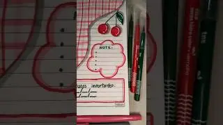 Capa de cereja para caderno ou bullet journal 🍒#caderno #bulletjournal #titulosbonitos #capacaderno