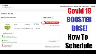 Covid 19 Vaccine Booster Dose Registration on Cowin