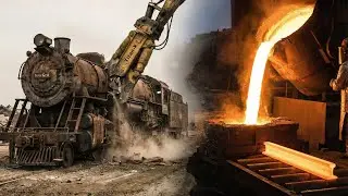 How Old Trains Are Recycled into New Railway Lines (Full Process)