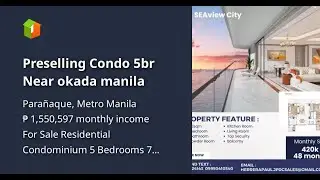 Preselling Condo 5br Near okada manila