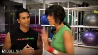 Brett Hoebel and Supermodel Veronica Webb Capoeira Workout on Modelinia.com