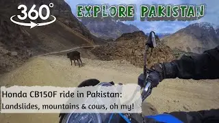 VR 360 POV Motorcycle Ride Pakistan: Land of Beauty and Chaos! Honda CB150F No Narration, Great ASMR