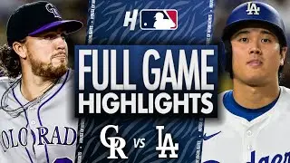Colorado Rockies vs Los Angeles Dodgers - FULL GAME HIGHLIGHTS | September 8, 2025 MLB Season