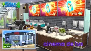 The Sims 4 Movie Theater Speed Build | Sims 4 Speed Build Movie Theater No CC | Sims 4 No CC Build