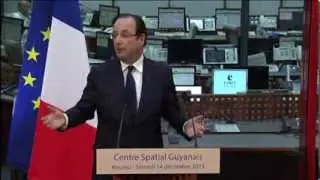 François Hollande visits the Guiana Space Centre