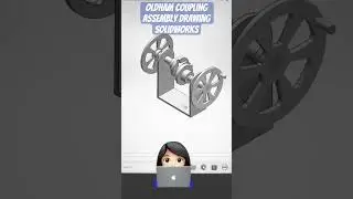 Oldham coupling assembly drawing SolidWorks #oldham #couple #animation #solidworks #shorts #youtube