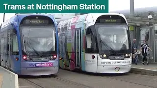 NET Nottingham Trams At Nottingham Station