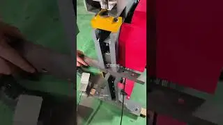 Combined punching and shearing machine, angle steel cutting and punching. #ironwork #machinery